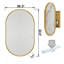 Pharmacie ovale avec miroir et tablettes réglables-824598615