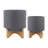 PLANTER W/ WOOD STAND,  unique planters-1387416066