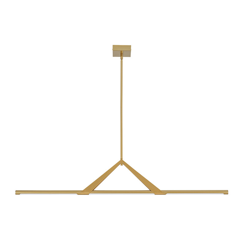 Minimalist Gold Strip Dimmable LED Linear Pendant