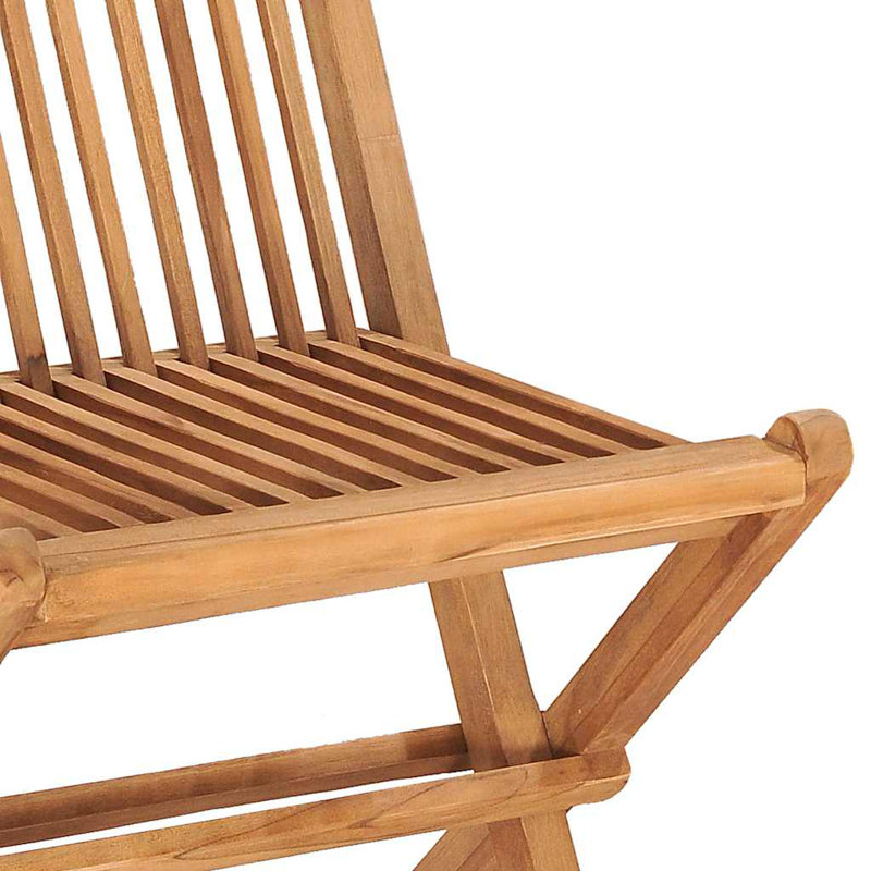  Ensemble repas d'extérieur en teck naturel, Brun, Gris