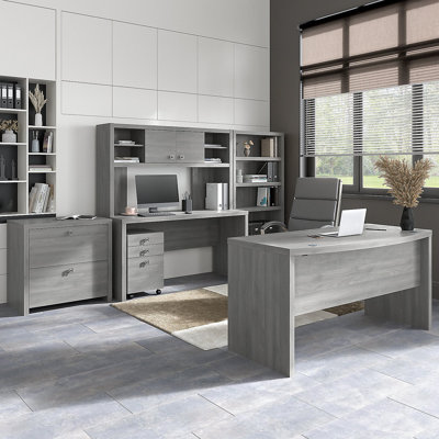 Ensemble de bureau avec huche 5 pièces Echo Front