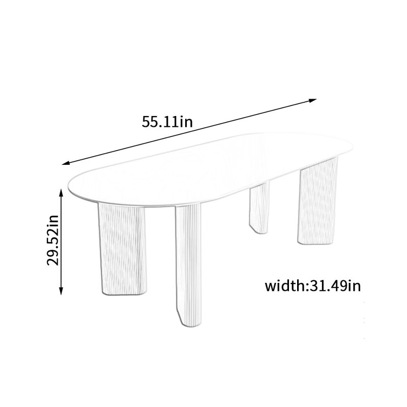 Kittitas, H 29,52 po x L 55,11 po x l 31,49 po, Blanc