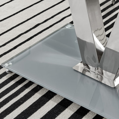 Chowchilla V Glass Dining Table