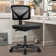 Desk and Chair Set: 48 Inch White Computer Desk & Height Adjustable Black Mesh Chair