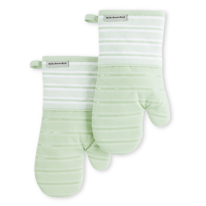 KitchenAid Albany Oven Mitt 2-Pack Set, Green