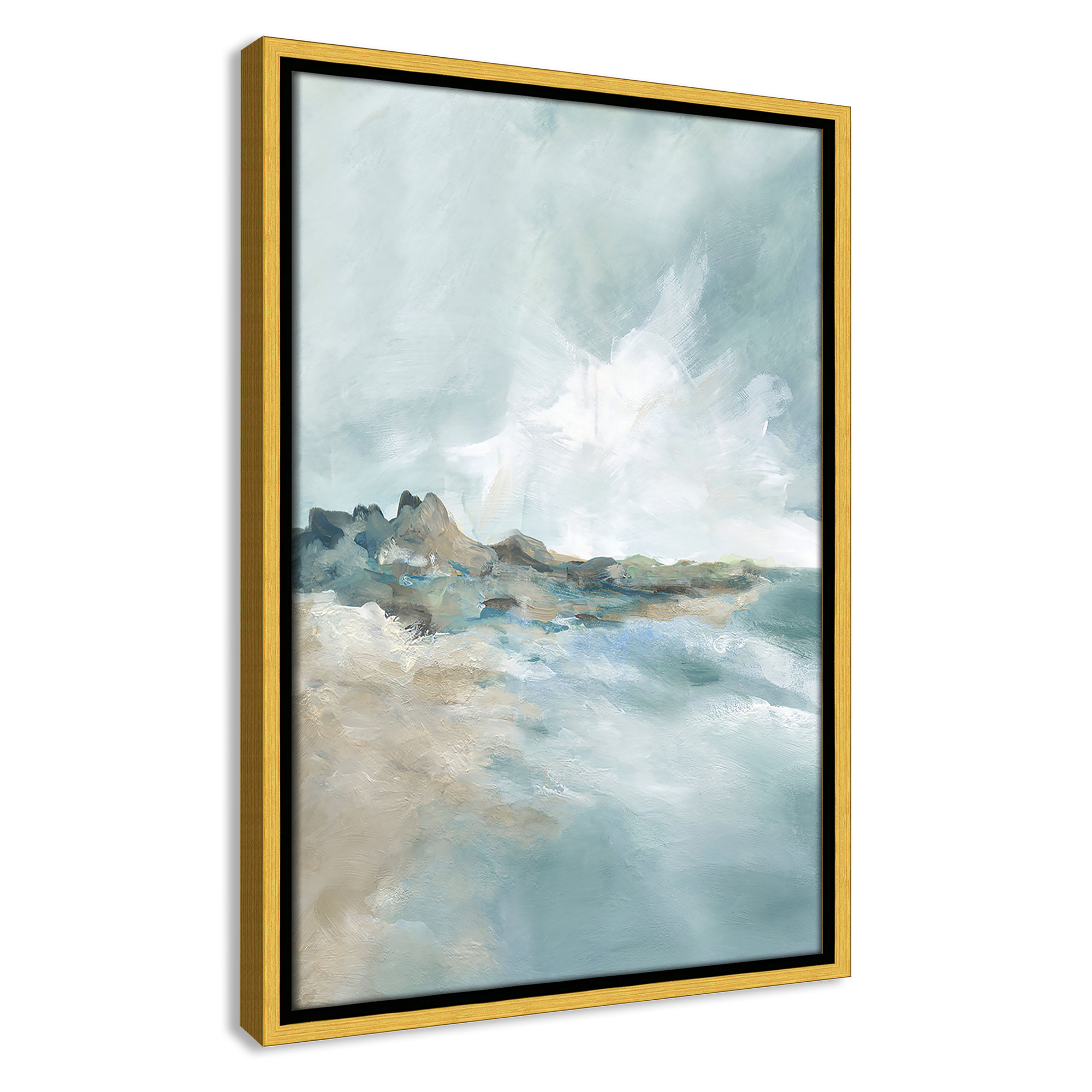 Sandpoint Print by Carol Robinson, 19.5" H x 13.5" W, Gold