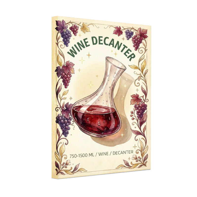 Carafe à vin Food & Beverage, H 30 po x l 20 po, Toile tendue, Ne s’applique pas