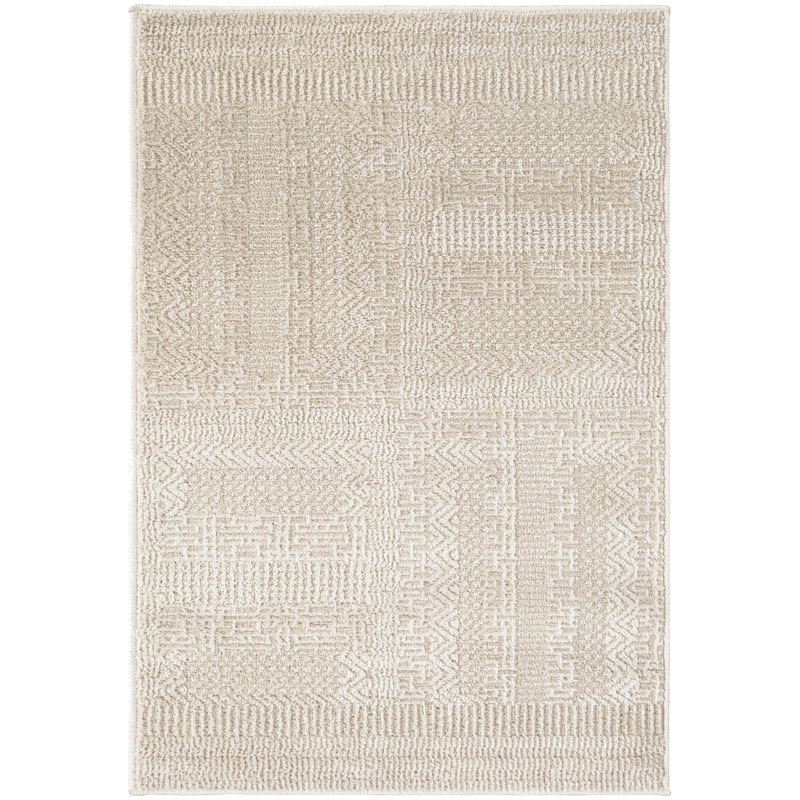 Ebern Designs Reimann Taupe Modern Indoor Rug, Rectangle 2' x 3'
