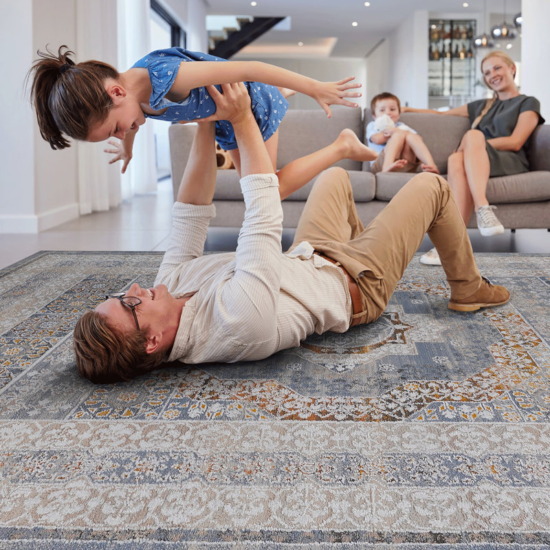 Non-Shedding Living Room Bedroom Dining Home Office Stylish And Stain Resistant Area Rug, Rectangle 6'7" x 7'9"
