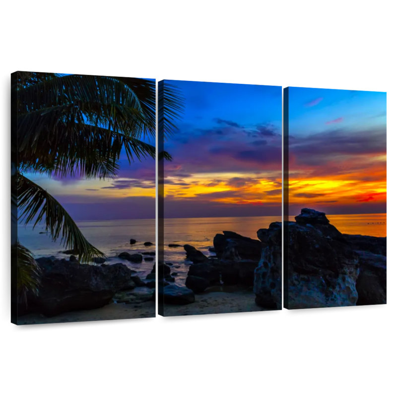 Caribbean Gillard Sunset, 20" H x 33" W