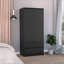 Armoire 2 tiroirs Austin, double porte, tringle