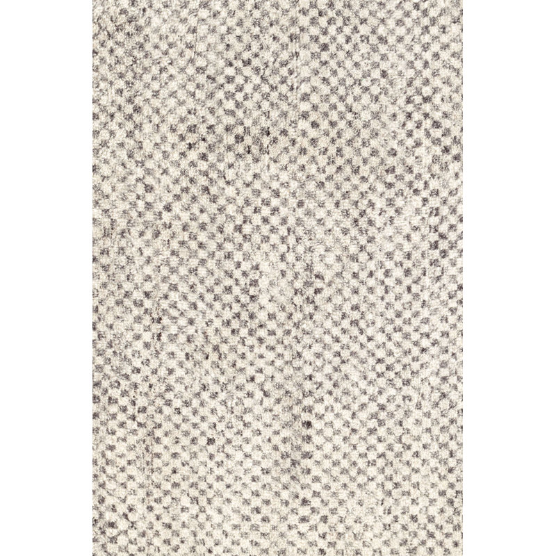 Citra Grey Hand Knotted Wool Rug, Rectangle 2' x 3'