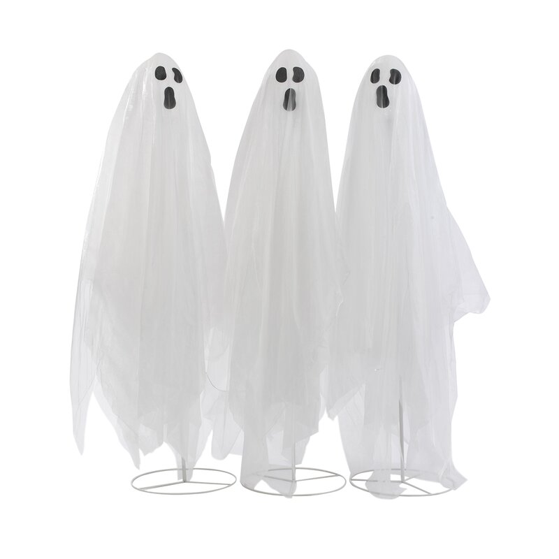 The Holiday Aisle® Set Of 3 LED Boo Ghost Lawn Stakes & Reviews | Wayfair