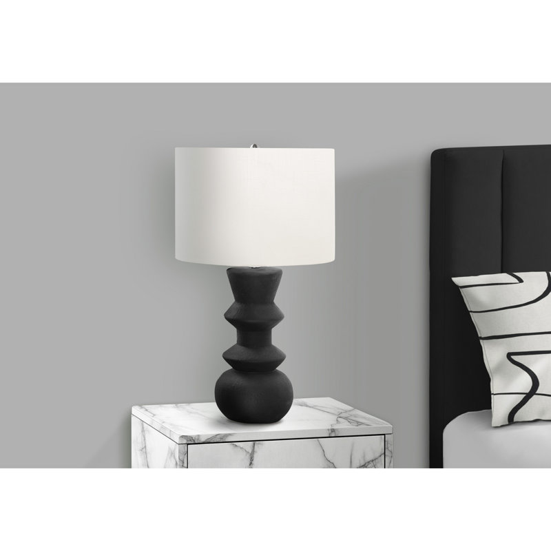 Lighting, 26 po, céramique, abat-jour, contemporain, Noir
