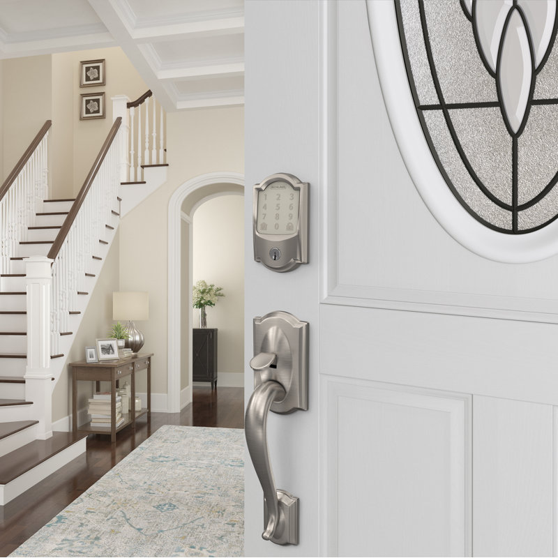 Encode Smart WiFi Deadbolt with Camelot Trim, Satin Nickel, Yes
