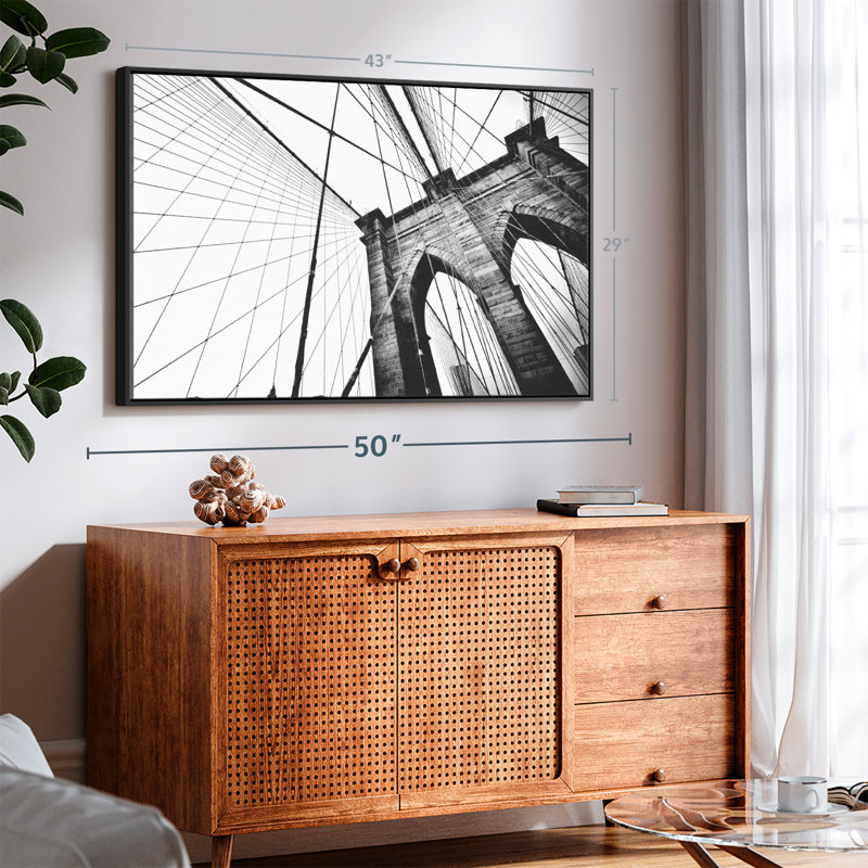 «Brooklyn Suspension Bridge Wall Art», H 29 po x l 43 po