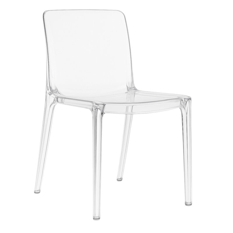 Chaise de salle à manger empilable Lade, Clair, Individuel