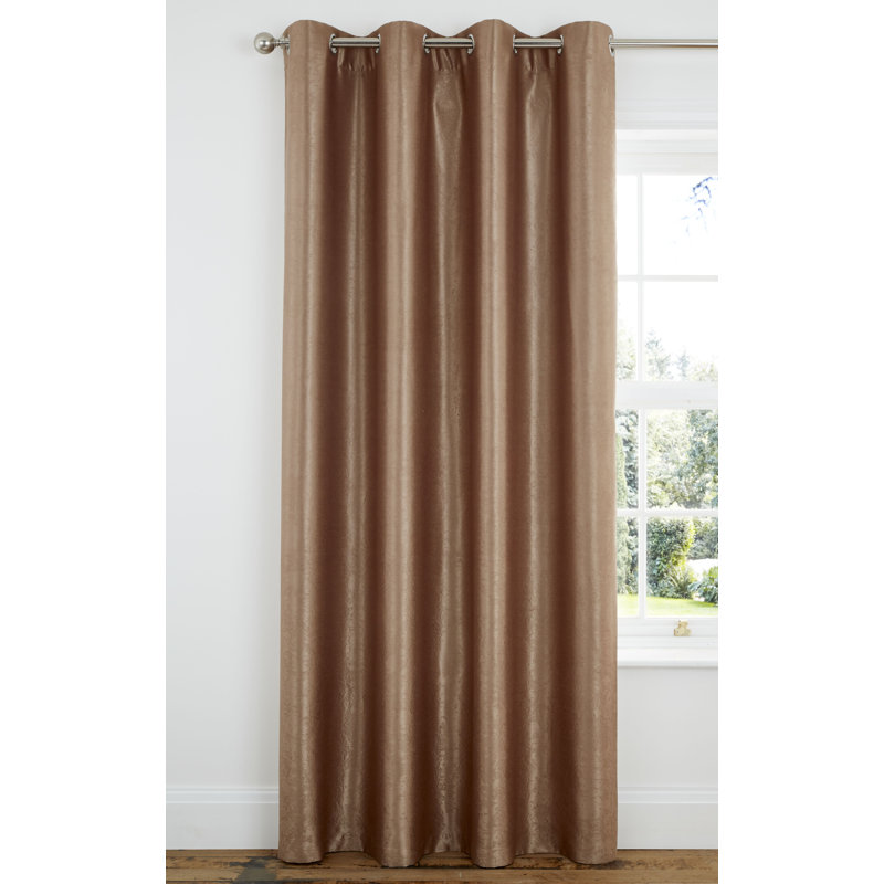 Chelsea Eyelet Room Darkening Curtains, Width 183cm x Drop 228cm, Natural