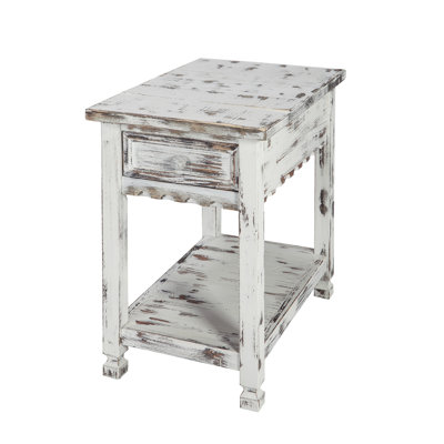 Table de bout en bois avec rangement Brigid