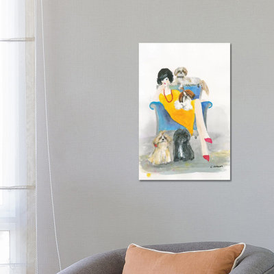 I Need Another Shih Tzu by Connie Collum - Wrapped Canvas Painting