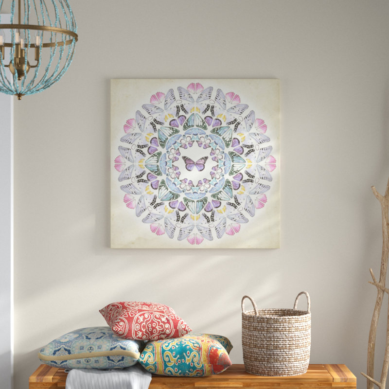 «Prosperity Mandala I», peinture sur toile, H 36 po x l 36 po