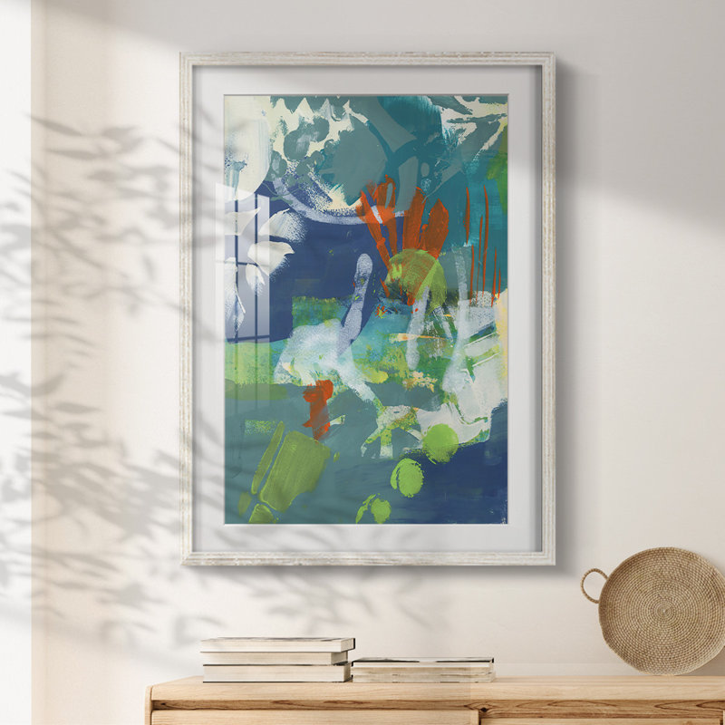 Tropical graphiques I - impression encadrée, H 28,5 po x l 20,5 po, Blanc