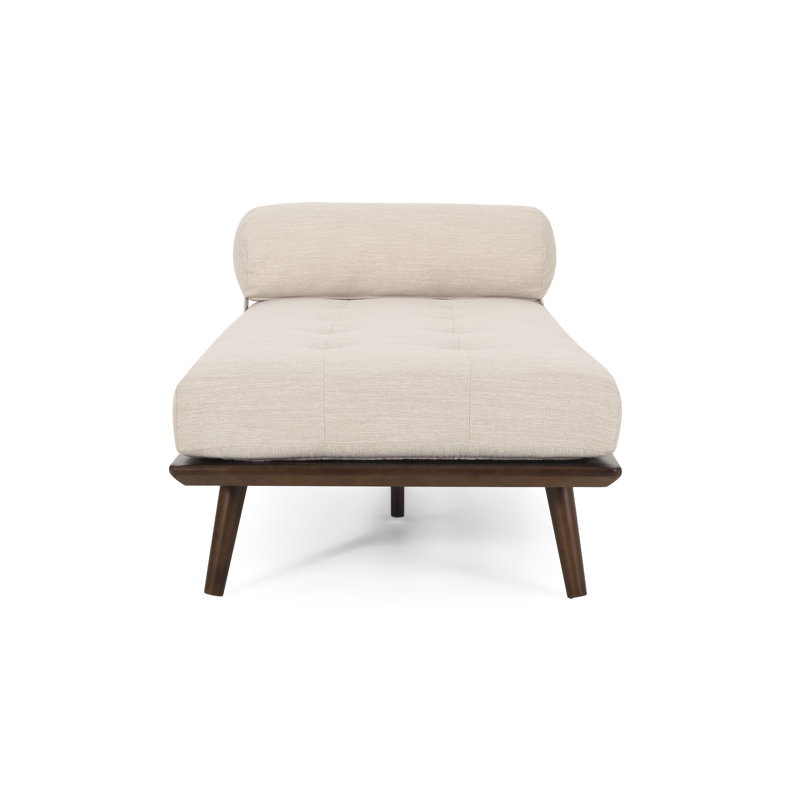 Chaise longue sans accoudoirs, 100 % polyester beige