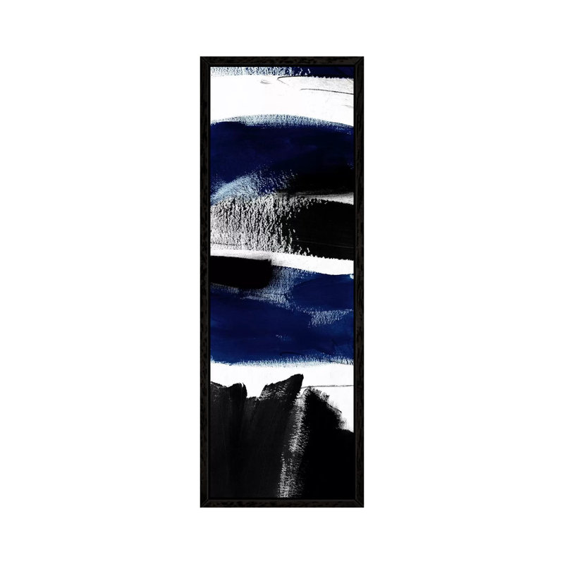 Capsize by Isabelle Z - Panoramic Painting on Canvas, Black Framed, 30.48 cm H x 91.44 cm W