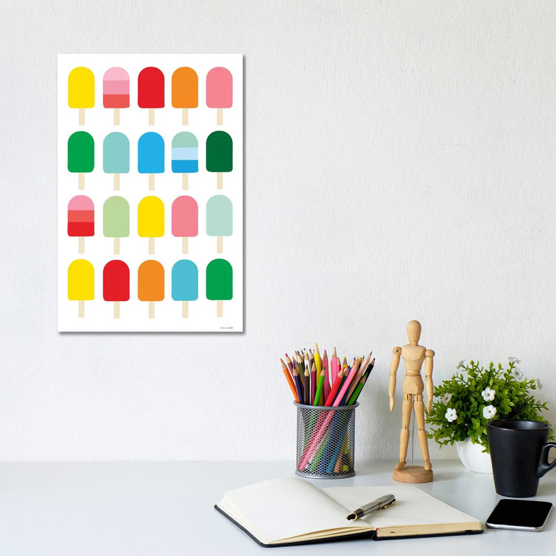 Popcycle Fun by Ann Kelle - Wrapped Canvas Print, 20.32 cm H x 30.48 cm W