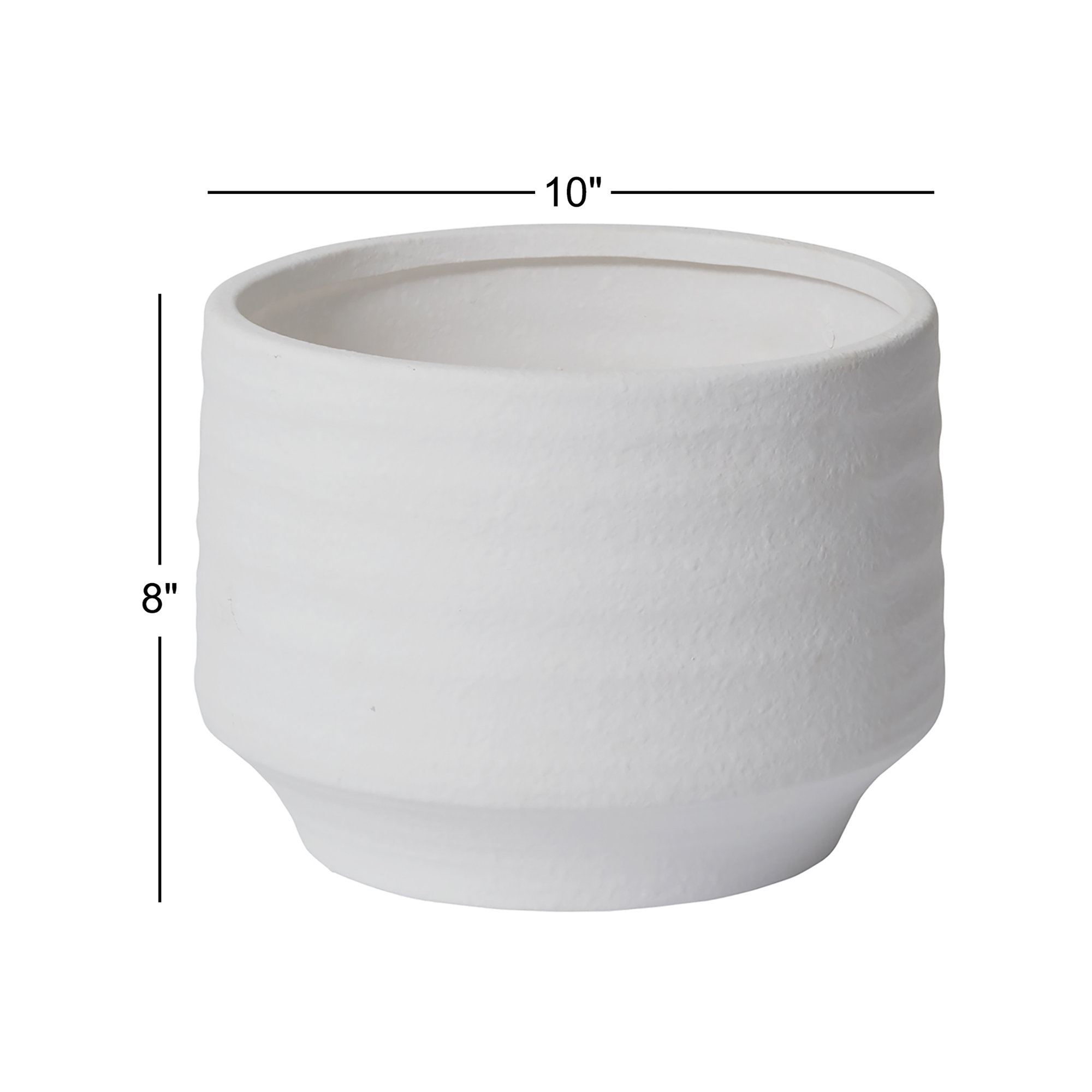 Canella Handmade Concrete Pot Planter, 8" H x 10" W x 10" D