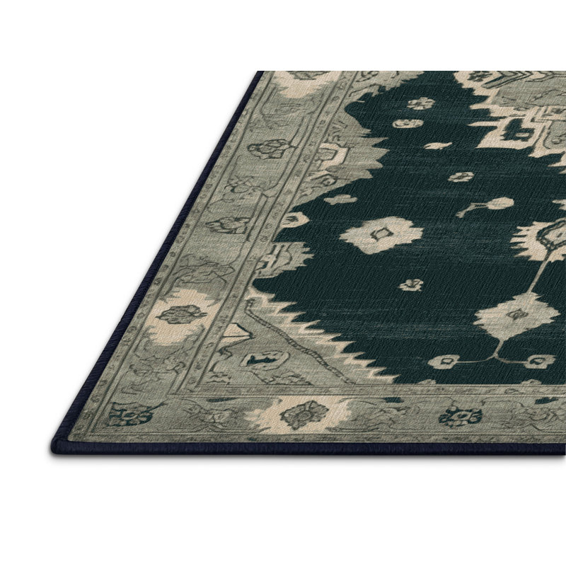 Tapis bleu lavé à la machine