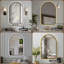 Miroir arqué 32 po x 60 po à DEL pour salle de bain
