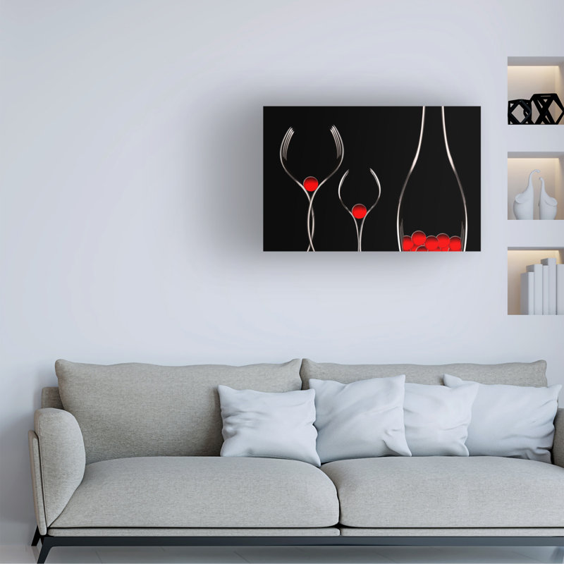 Art mural sur toile tendue - Doris Reindl «F O R K», décoration murale pour le salon, la chambre à coucher ou le bureau - 22 x 32