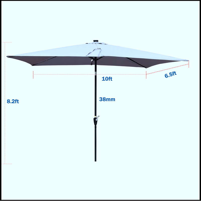 Parasol Taibah 120 avec contrepoids inclus, Blanc