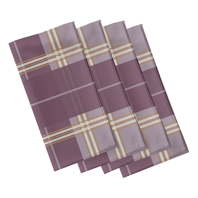 Ensemble de serviettes 4 pièces Abbot, L 18 po x L 18 po, Violet