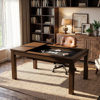 Convertible Board Game Table With Hidden Play Area, Dining & Multi-Use Game Table For 4–6 Players