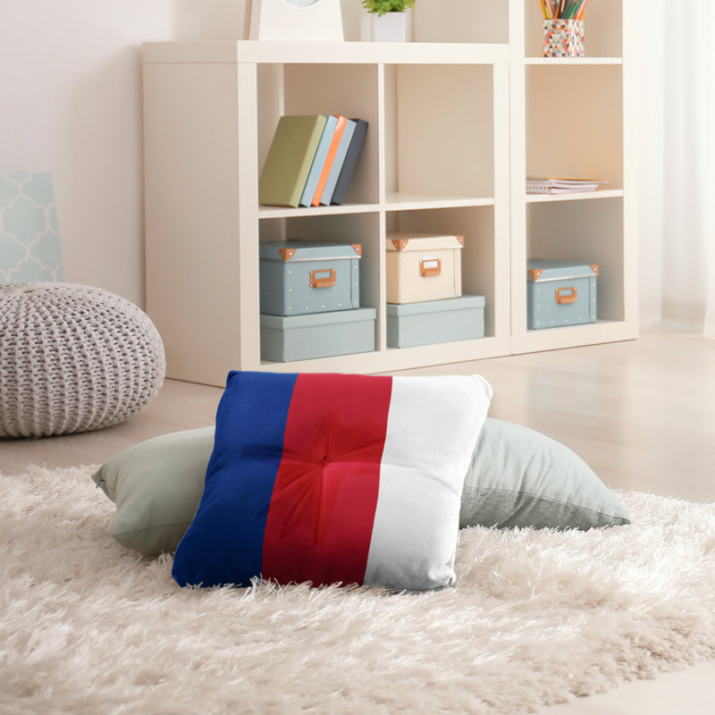  Coussin de sol touffeté, 26 po x 26 po, Rouge