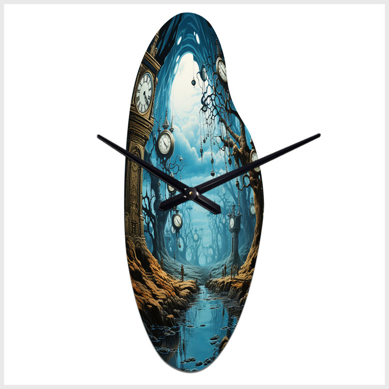 Surréalisme, horloges murales en fusion, Médium