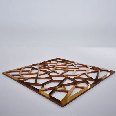 Très petits panneaux muraux décoratifs en acrylique Venice, très petit, l 7 3/8 po x H 7 3/8 po x T 1/8 po, miroir bronze