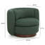 Fauteuil d'appoint pivotant en chenille vert forêt Nura-119928779