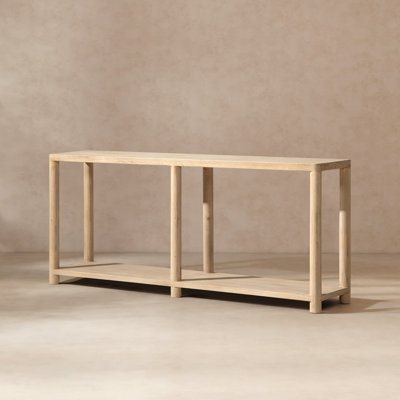 Sackett 71" Reclaimed Wood Console Table with Lower Shelf