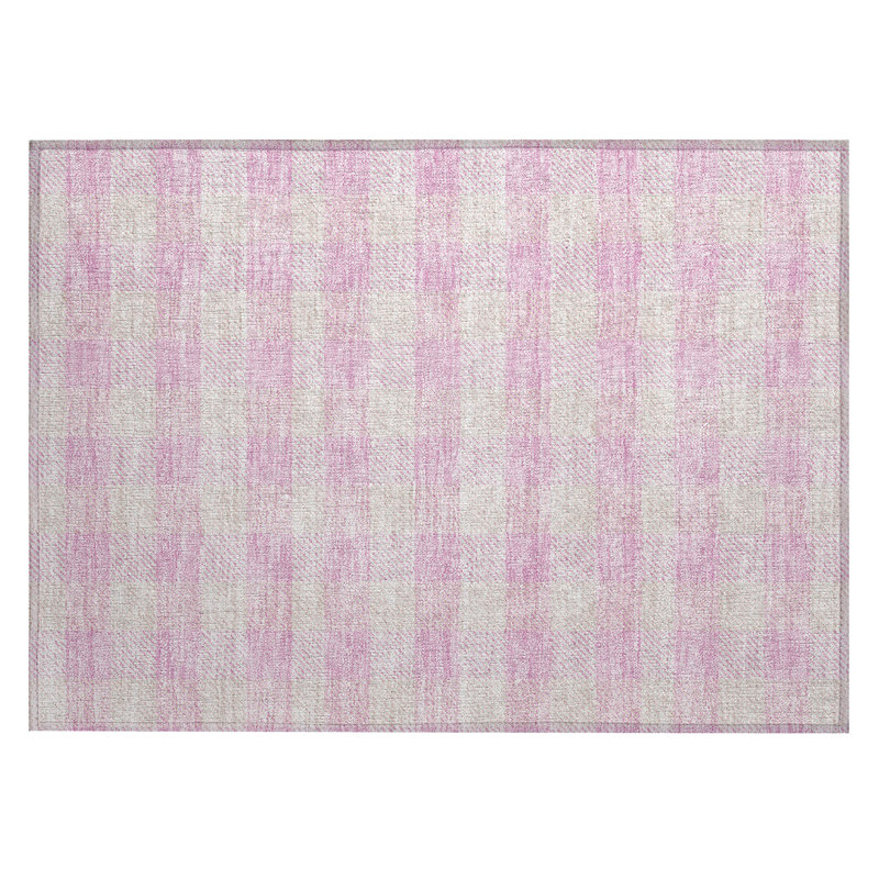 Colzie Checkered Indoor / Outdoor Rug, Rectangle 1'8" x 2'6"