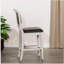 Tabouret de comptoir, finition blanc antique