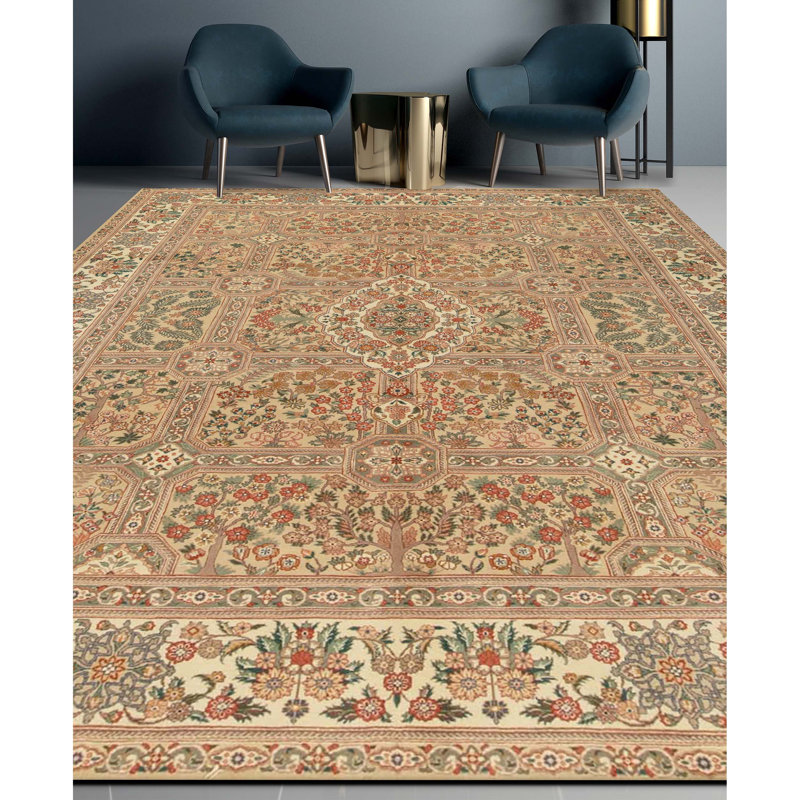 Tapis multicolore de haute qualité noué à la main