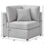 Chaise de coin Chauncy - Gris