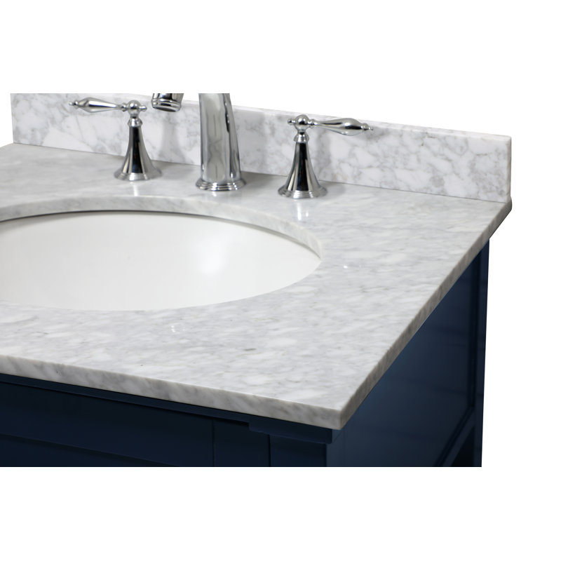 Ensemble de meuble-lavabo simple 25 po Audrit, Bleu