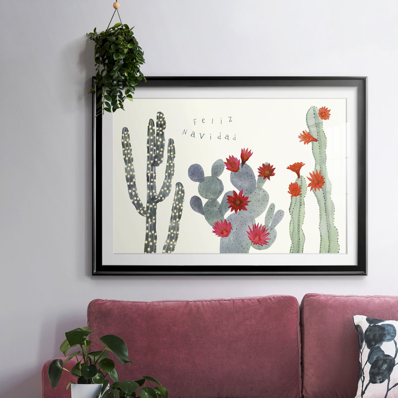 «Flowering Christmas Cactus Collection A», reproduction encadrée sur papier, Noir, H 15 po x l 21 po x P 1,5 po