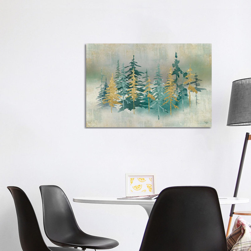«Shimmering Forest», reproduction d'art sur toile encadrée, Toile tendue, H 26 po x l 40 po, Ne s’applique pas