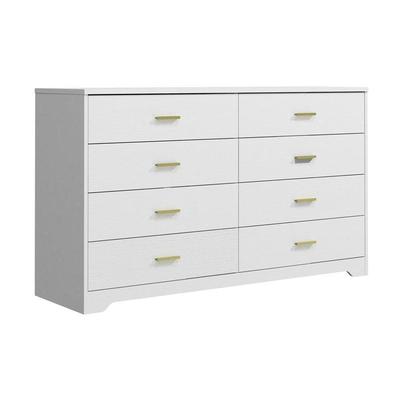 8 - Drawer Chest of Drawers, White