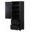 Tall Bathroom Storage Cabinet, Freestanding Storage Cabinet With Two Drawers And Adjustable Shelf, MDF Board With Painted Finish, Black-1059731351